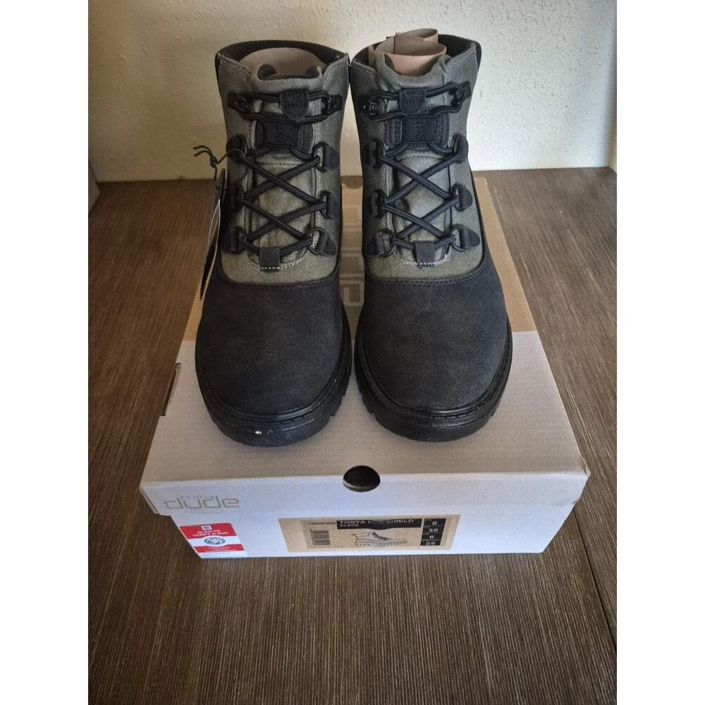 Hey Dude Women's Tonya Eco Shield Boot Black 122504900 US Size 8